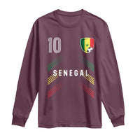 Senegal Soccer Sports Graphic Number 10 Jersey Style Long Sleeve Shirt Proud Senegalese Football Fans Game Day Pride