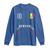 Senegal Soccer Sports Graphic Number 10 Jersey Style Long Sleeve Shirt Proud Senegalese Football Fans Game Day Pride