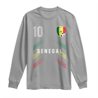 Senegal Soccer Sports Graphic Number 10 Jersey Style Long Sleeve Shirt Proud Senegalese Football Fans Game Day Pride
