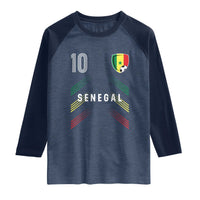 Senegal Soccer Sports Graphic Number 10 Jersey Style Raglan Shirt Proud Senegalese Football Fans Game Day Pride