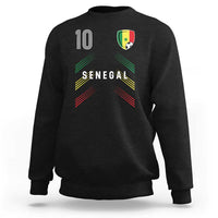 Senegal Soccer Sports Graphic Number 10 Jersey Style Sweatshirt Proud Senegalese Football Fans Game Day Pride