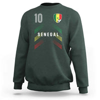 Senegal Soccer Sports Graphic Number 10 Jersey Style Sweatshirt Proud Senegalese Football Fans Game Day Pride