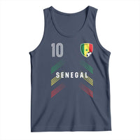 Senegal Soccer Sports Graphic Number 10 Jersey Style Tank Top Proud Senegalese Football Fans Game Day Pride