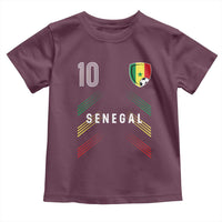 Senegal Soccer Sports Graphic Number 10 Jersey Style Toddler T Shirt Proud Senegalese Football Fans Game Day Pride