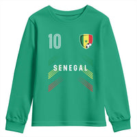 Senegal Soccer Sports Graphic Number 10 Jersey Style Youth Sweatshirt Proud Senegalese Football Fans Game Day Pride