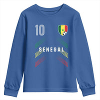 Senegal Soccer Sports Graphic Number 10 Jersey Style Youth Sweatshirt Proud Senegalese Football Fans Game Day Pride