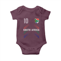 South Africa Soccer Sports Graphic Number 10 Jersey Style Baby Onesie Proud South African Football Fans Game Day Pride