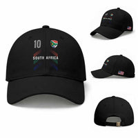 South Africa Soccer Sports Graphic Number 10 Jersey Style Baseball Cap Proud South African Football Fans Game Day Pride