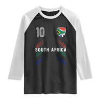 South Africa Soccer Sports Graphic Number 10 Jersey Style Raglan Shirt Proud South African Football Fans Game Day Pride