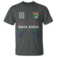 South Africa Soccer Sports Graphic Number 10 Jersey Style T Shirt Proud South African Football Fans Game Day Pride