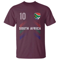 South Africa Soccer Sports Graphic Number 10 Jersey Style T Shirt Proud South African Football Fans Game Day Pride