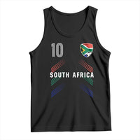 South Africa Soccer Sports Graphic Number 10 Jersey Style Tank Top Proud South African Football Fans Game Day Pride