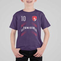 Tunisia Soccer Sports Graphic Number 10 Jersey Style T Shirt For Kid Proud Tunisian Football Fans Game Day Maghreb Pride