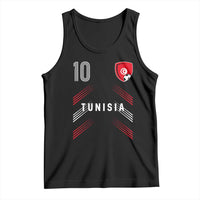 Tunisia Soccer Sports Graphic Number 10 Jersey Style Tank Top Proud Tunisian Football Fans Game Day Maghreb Pride