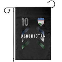 Uzbekistan Soccer Sports Graphic Number 10 Jersey Style Garden Flag Proud Uzbek Football Fans Game Day Pride
