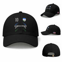 Uzbekistan Soccer Sports Graphic Number 10 Jersey Style Baseball Cap Proud Uzbek Football Fans Game Day Pride