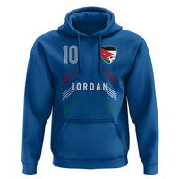 Jordan Soccer Sports Graphic Number 10 Jersey Style Hoodie Proud Jordanian Football Fans Game Day Pride