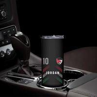 Jordan Soccer Sports Graphic Number 10 Jersey Style Skinny Tumbler Proud Jordanian Football Fans Game Day Pride