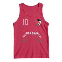 Jordan Soccer Sports Graphic Number 10 Jersey Style Tank Top Proud Jordanian Football Fans Game Day Pride