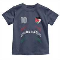Jordan Soccer Sports Graphic Number 10 Jersey Style Toddler T Shirt Proud Jordanian Football Fans Game Day Pride