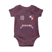 Panama Soccer Sports Graphic Number 10 Jersey Style Baby Onesie Proud Panamanian Football Fans Game Day Pride