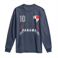 Panama Soccer Sports Graphic Number 10 Jersey Style Long Sleeve Shirt Proud Panamanian Football Fans Game Day Pride