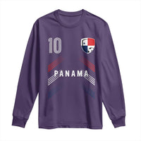 Panama Soccer Sports Graphic Number 10 Jersey Style Long Sleeve Shirt Proud Panamanian Football Fans Game Day Pride