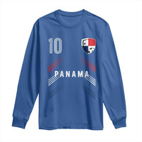 Panama Soccer Sports Graphic Number 10 Jersey Style Long Sleeve Shirt Proud Panamanian Football Fans Game Day Pride