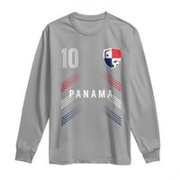Panama Soccer Sports Graphic Number 10 Jersey Style Long Sleeve Shirt Proud Panamanian Football Fans Game Day Pride