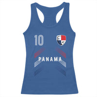 Panama Soccer Sports Graphic Number 10 Jersey Style Racerback Tank Top Proud Panamanian Football Fans Game Day Pride