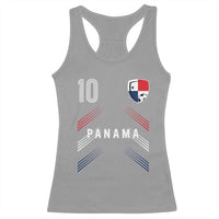 Panama Soccer Sports Graphic Number 10 Jersey Style Racerback Tank Top Proud Panamanian Football Fans Game Day Pride