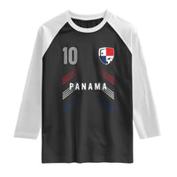 Panama Soccer Sports Graphic Number 10 Jersey Style Raglan Shirt Proud Panamanian Football Fans Game Day Pride