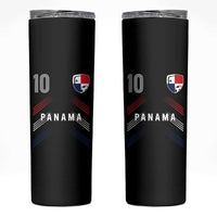 Panama Soccer Sports Graphic Number 10 Jersey Style Skinny Tumbler Proud Panamanian Football Fans Game Day Pride
