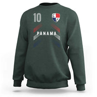 Panama Soccer Sports Graphic Number 10 Jersey Style Sweatshirt Proud Panamanian Football Fans Game Day Pride