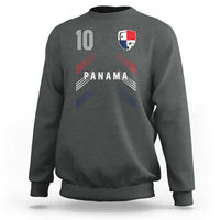 Panama Soccer Sports Graphic Number 10 Jersey Style Sweatshirt Proud Panamanian Football Fans Game Day Pride