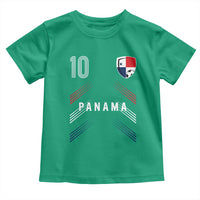 Panama Soccer Sports Graphic Number 10 Jersey Style Toddler T Shirt Proud Panamanian Football Fans Game Day Pride
