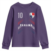 Panama Soccer Sports Graphic Number 10 Jersey Style Youth Sweatshirt Proud Panamanian Football Fans Game Day Pride