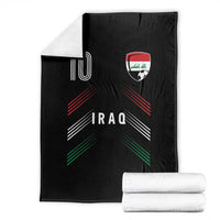 Iraq Soccer Sports Graphic Number 10 Jersey Style Throw Blanket Proud Iraqi Football Fans Game Day Pride