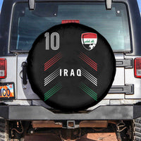 Iraq Soccer Sports Graphic Number 10 Jersey Style Spare Tire Cover Proud Iraqi Football Fans Game Day Pride