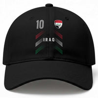 Iraq Soccer Sports Graphic Number 10 Jersey Style Baseball Cap Proud Iraqi Football Fans Game Day Pride