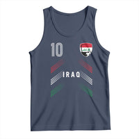 Iraq Soccer Sports Graphic Number 10 Jersey Style Tank Top Proud Iraqi Football Fans Game Day Pride