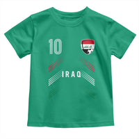 Iraq Soccer Sports Graphic Number 10 Jersey Style Toddler T Shirt Proud Iraqi Football Fans Game Day Pride