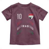 Iraq Soccer Sports Graphic Number 10 Jersey Style Toddler T Shirt Proud Iraqi Football Fans Game Day Pride