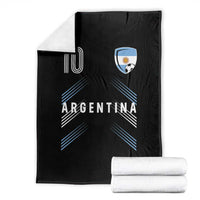 Argentina Soccer Sports Graphic Number 10 Jersey Style Throw Blanket Proud Argentine Football Fans Game Day Pride