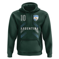 Argentina Soccer Sports Graphic Number 10 Jersey Style Hoodie Proud Argentine Football Fans Game Day Pride