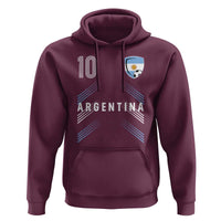 Argentina Soccer Sports Graphic Number 10 Jersey Style Hoodie Proud Argentine Football Fans Game Day Pride