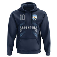 Argentina Soccer Sports Graphic Number 10 Jersey Style Hoodie Proud Argentine Football Fans Game Day Pride