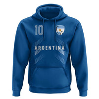 Argentina Soccer Sports Graphic Number 10 Jersey Style Hoodie Proud Argentine Football Fans Game Day Pride