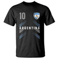 Argentina Soccer Sports Graphic Number 10 Jersey Style T Shirt Proud Argentine Football Fans Game Day Pride