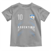 Argentina Soccer Sports Graphic Number 10 Jersey Style Toddler T Shirt Proud Argentine Football Fans Game Day Pride